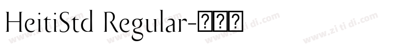 HeitiStd Regular字体转换